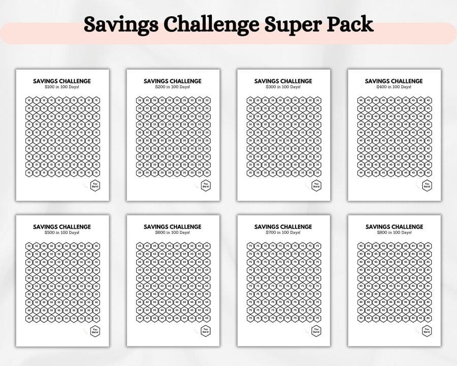 Printable Money Saving Challenge