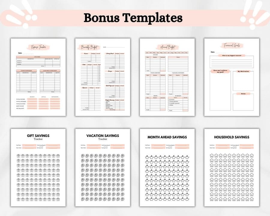 Printable Money Saving Challenge